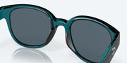 Gray Silver Mirror Polarized Polycarbonate Lenses, Teal Frame