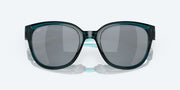 Gray Silver Mirror Polarized Polycarbonate Lenses, Teal Frame