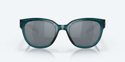 Gray Silver Mirror Polarized Polycarbonate Lenses, Teal Frame