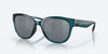 [Gray Silver Mirror Polarized Polycarbonate Lenses, Teal Frame]