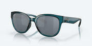 Gray Silver Mirror Polarized Polycarbonate Lenses, Teal Frame