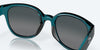 [Gray Gradient Polarized Glass Lenses, Teal Frame]