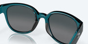 Gray Gradient Polarized Glass Lenses, Teal Frame