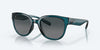 [Gray Gradient Polarized Glass Lenses, Teal Frame]