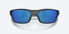 [Blue Mirror Polarized Polycarbonate Lenses, Blackout Frame]