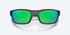 [Green Mirror Polarized Polycarbonate Lenses, Blackout Frame]