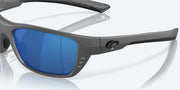 Blue Mirror Polarized Polycarbonate Lenses, Matte Gray Frame