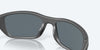 [Blue Mirror Polarized Polycarbonate Lenses, Matte Gray Frame]