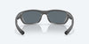 [Blue Mirror Polarized Polycarbonate Lenses, Matte Gray Frame]