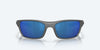 [Blue Mirror Polarized Polycarbonate Lenses, Matte Gray Frame]