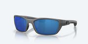 Blue Mirror Polarized Polycarbonate Lenses, Matte Gray Frame