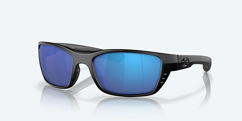 [Blue Mirror Polarized Glass Lenses, Blackout Frame]