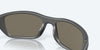 [Blue Mirror Polarized Glass Lenses, Matte Gray Frame]