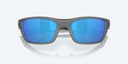 Blue Mirror Polarized Glass Lenses, Matte Gray Frame