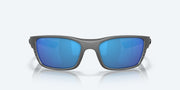 Blue Mirror Polarized Glass Lenses, Matte Gray Frame