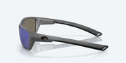 Blue Mirror Polarized Glass Lenses, Matte Gray Frame