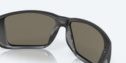 Blue Mirror Polarized Glass Lenses, Matte Black Frame