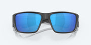 Blue Mirror Polarized Glass Lenses, Matte Black Frame