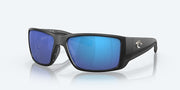 Blue Mirror Polarized Glass Lenses, Matte Black Frame