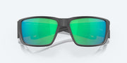 Green Mirror Polarized Glass Lenses, Matte Black Frame