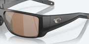 Copper Silver Mirror Polarized Glass Lenses, Matte Black Frame