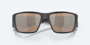 Copper Silver Mirror Polarized Glass Lenses, Matte Black Frame