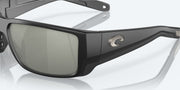 Gray Silver Mirror Polarized Glass Lenses, Matte Black Frame