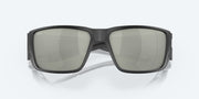 Gray Silver Mirror Polarized Glass Lenses, Matte Black Frame