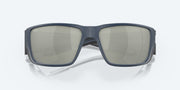 Gray Silver Mirror Polarized Glass Lenses, Midnight Blue Frame