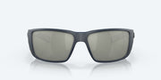 Gray Silver Mirror Polarized Glass Lenses, Midnight Blue Frame