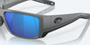 [Blue Mirror Polarized Glass Lenses, Matte Gray Frame]