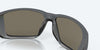 [Blue Mirror Polarized Glass Lenses, Matte Gray Frame]