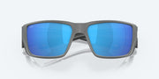 Blue Mirror Polarized Glass Lenses, Matte Gray Frame