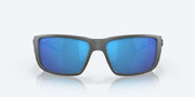 Blue Mirror Polarized Glass Lenses, Matte Gray Frame