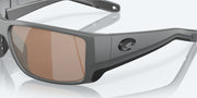 Copper Silver Mirror Polarized Glass Lenses, Matte Gray Frame