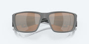 Copper Silver Mirror Polarized Glass Lenses, Matte Gray Frame