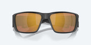 Gold Mirror Polarized Glass Lenses, Matte Black Frame