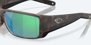 Green Mirror Polarized Glass Lenses, Matte Tortoise Frame