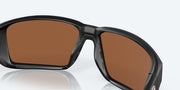 Copper Silver Mirror Polarized Glass Lenses, Matte Black Frame