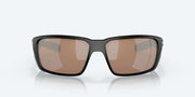 Copper Silver Mirror Polarized Glass Lenses, Matte Black Frame