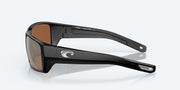 Copper Silver Mirror Polarized Glass Lenses, Matte Black Frame