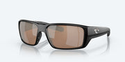 Copper Silver Mirror Polarized Glass Lenses, Matte Black Frame