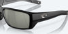 [Gray Silver Mirror Polarized Glass Lenses, Matte Black Frame]