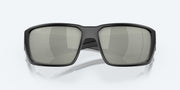 Gray Silver Mirror Polarized Glass Lenses, Matte Black Frame