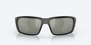 Gray Silver Mirror Polarized Glass Lenses, Matte Black Frame