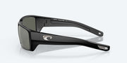 Gray Silver Mirror Polarized Glass Lenses, Matte Black Frame