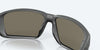 [Blue Mirror Polarized Glass Lenses, Matte Gray Frame]