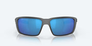 Blue Mirror Polarized Glass Lenses, Matte Gray Frame