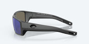 Blue Mirror Polarized Glass Lenses, Matte Gray Frame