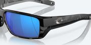 Blue Mirror Polarized Glass Lenses, Tiger Shark Frame